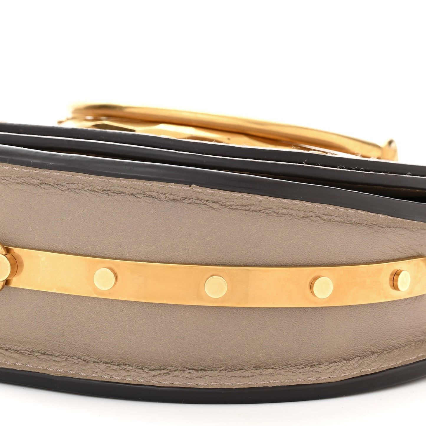 Calfskin Small Nile Bracelet Minaudiere Bag Motty Grey