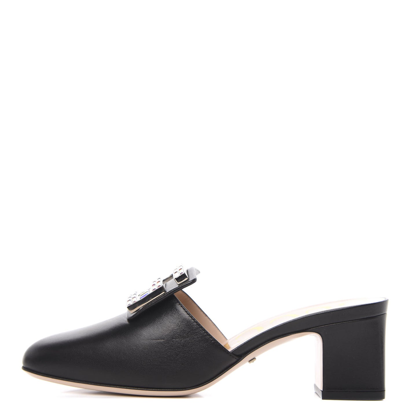 Malaga Kid Crystal Square G Madelyn Mules 36.5 Black