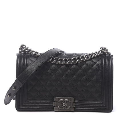 Chanel Caviar Quilted Medium Boy Flap Black 1 of 12