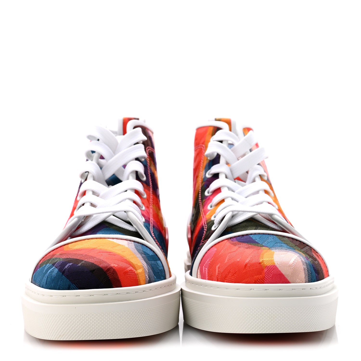 Christian Louboutin Canvas Nappa Mens Adolon High Top Sneakers 42.5 Multicolor 3 of 11