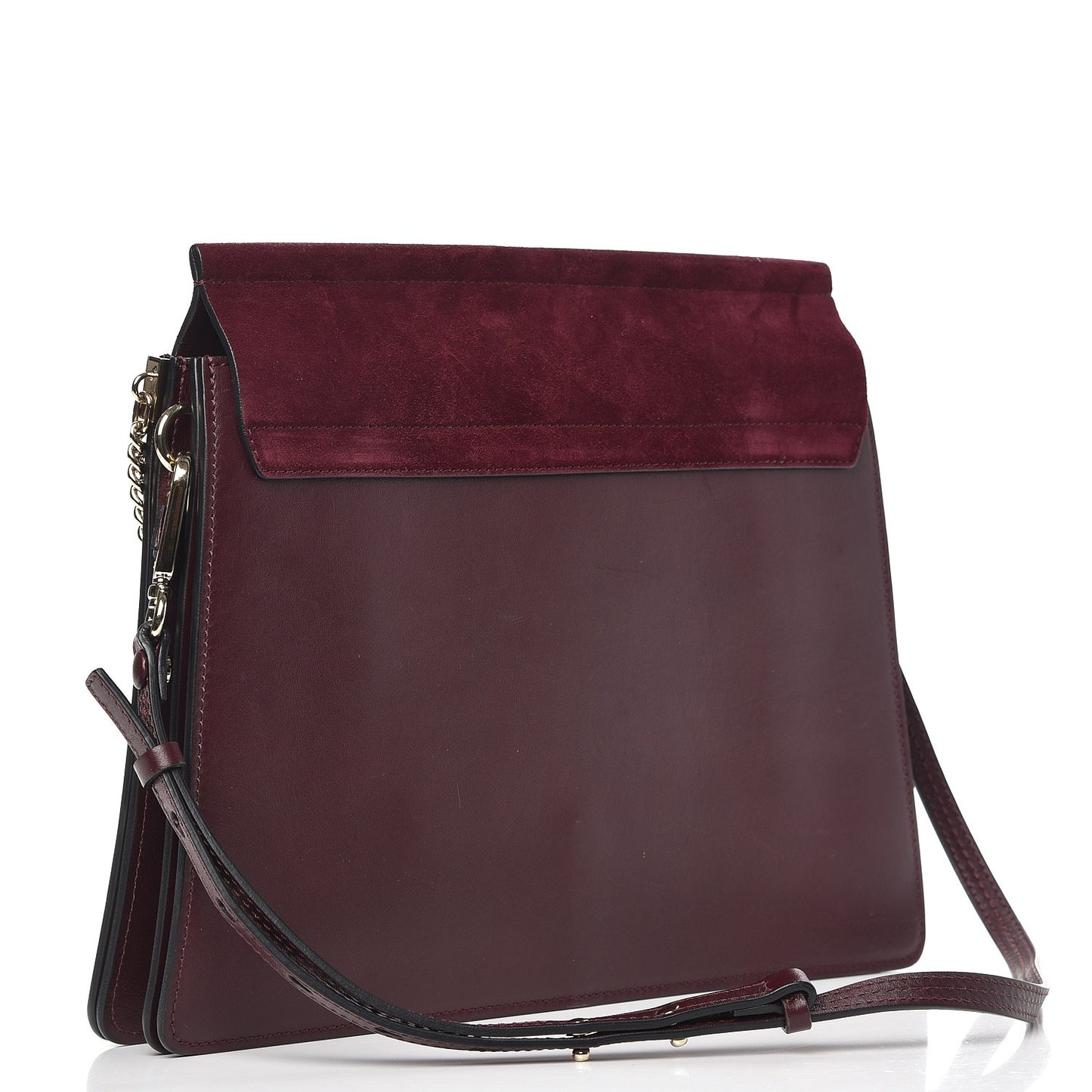 Calfskin Suede Medium Faye Shoulder Bag Intense Violine