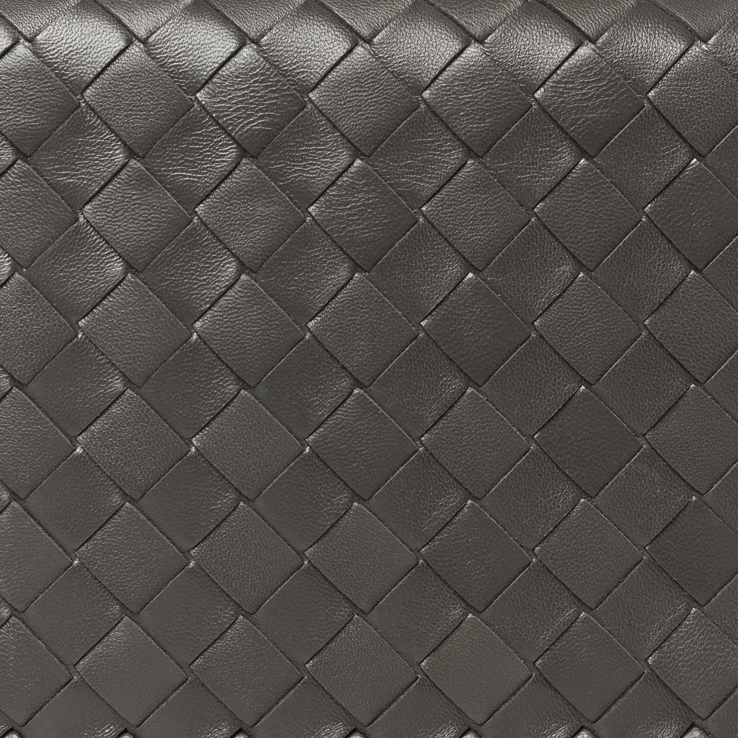 Nappa Intrecciato Crossbody Messenger Flap Light Grey
