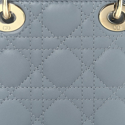 Christian Dior Lambskin Cannage Micro Lady Dior Cloud Gray 8 of 11