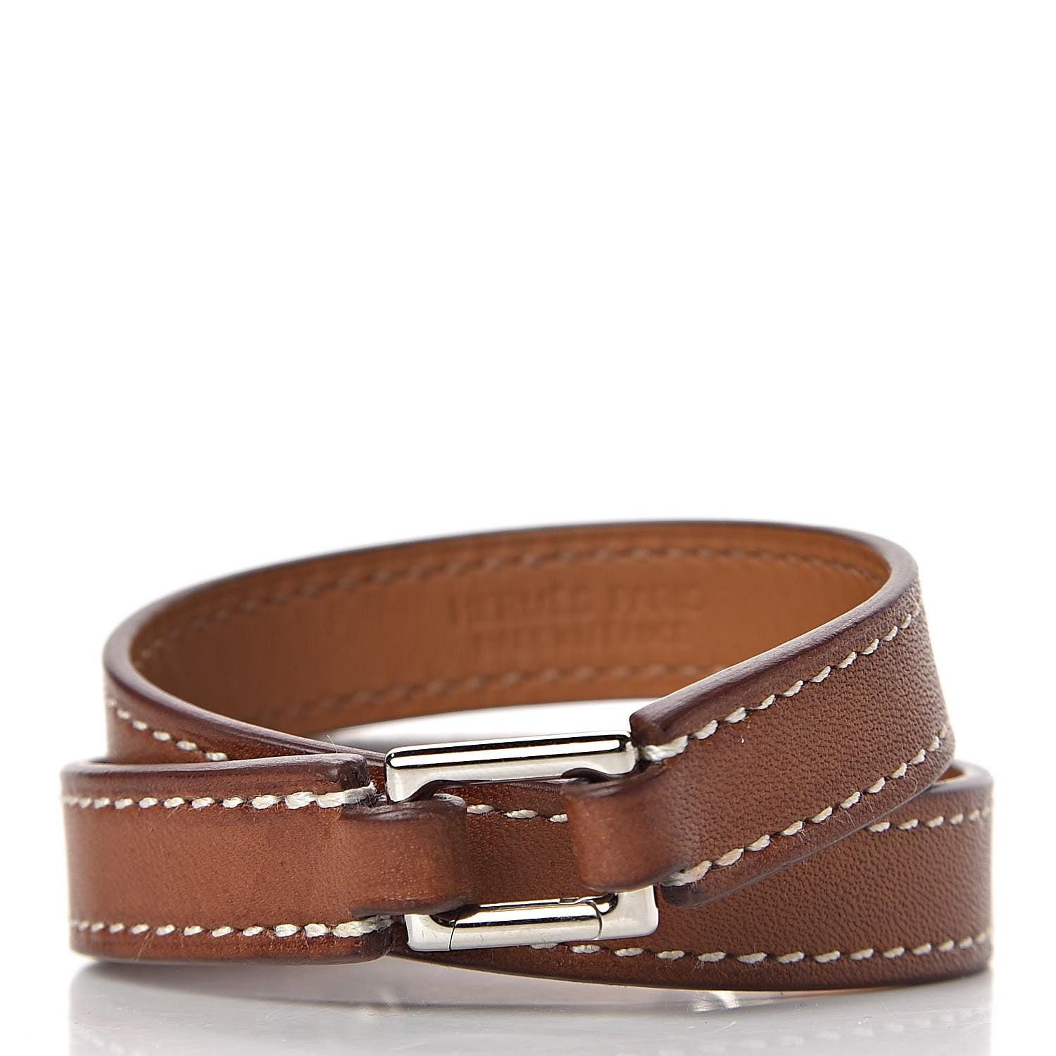 Hermes Barenia Rivale Double Tour Bracelet XS Fauve 3 of 5