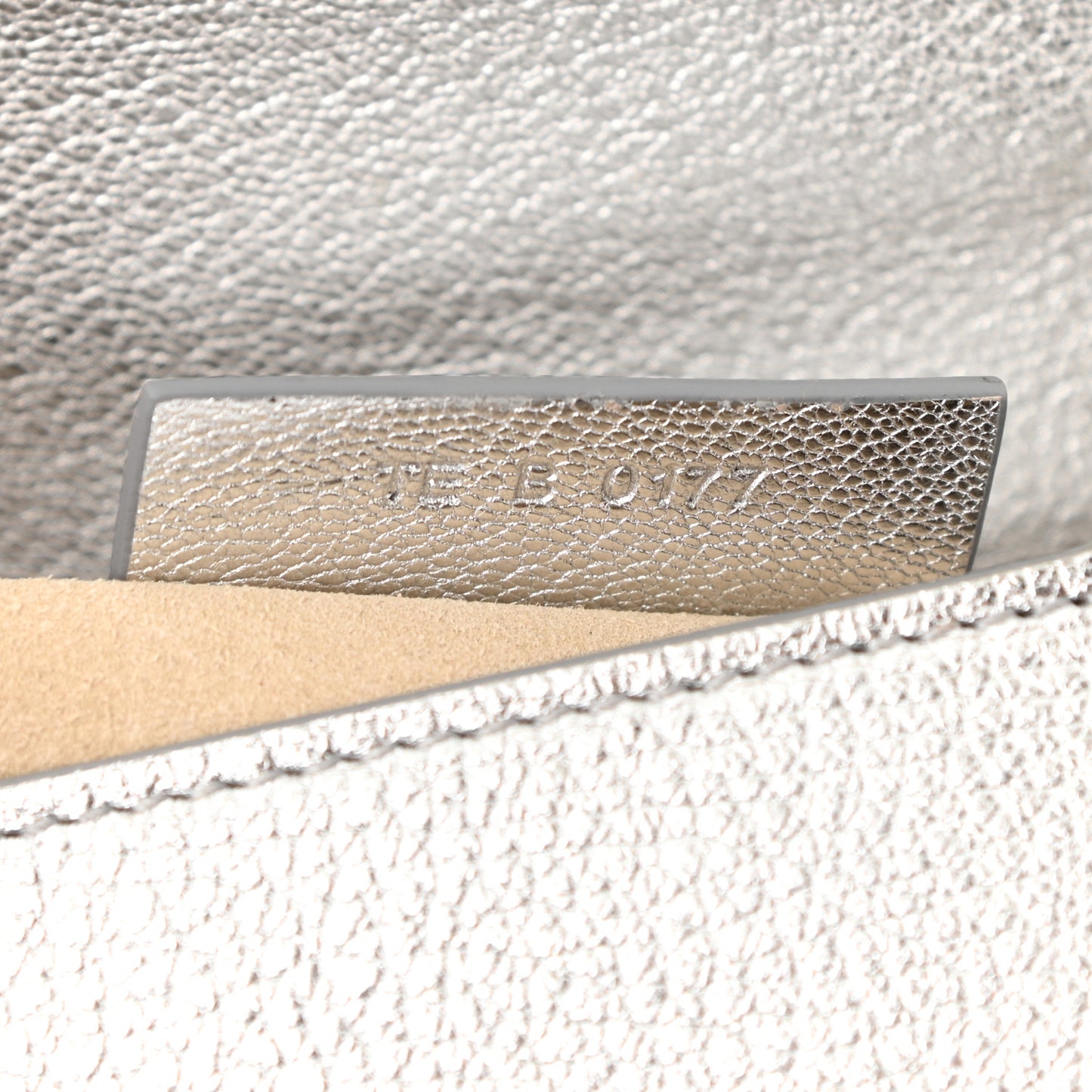Metallic Calfskin Mini Pandora Box Chain Crossbody Bag Silver