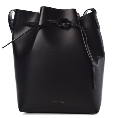 Mansur Gavriel Vegetable Tanned Calfskin Bucket Bag Black Oro 1 of 12