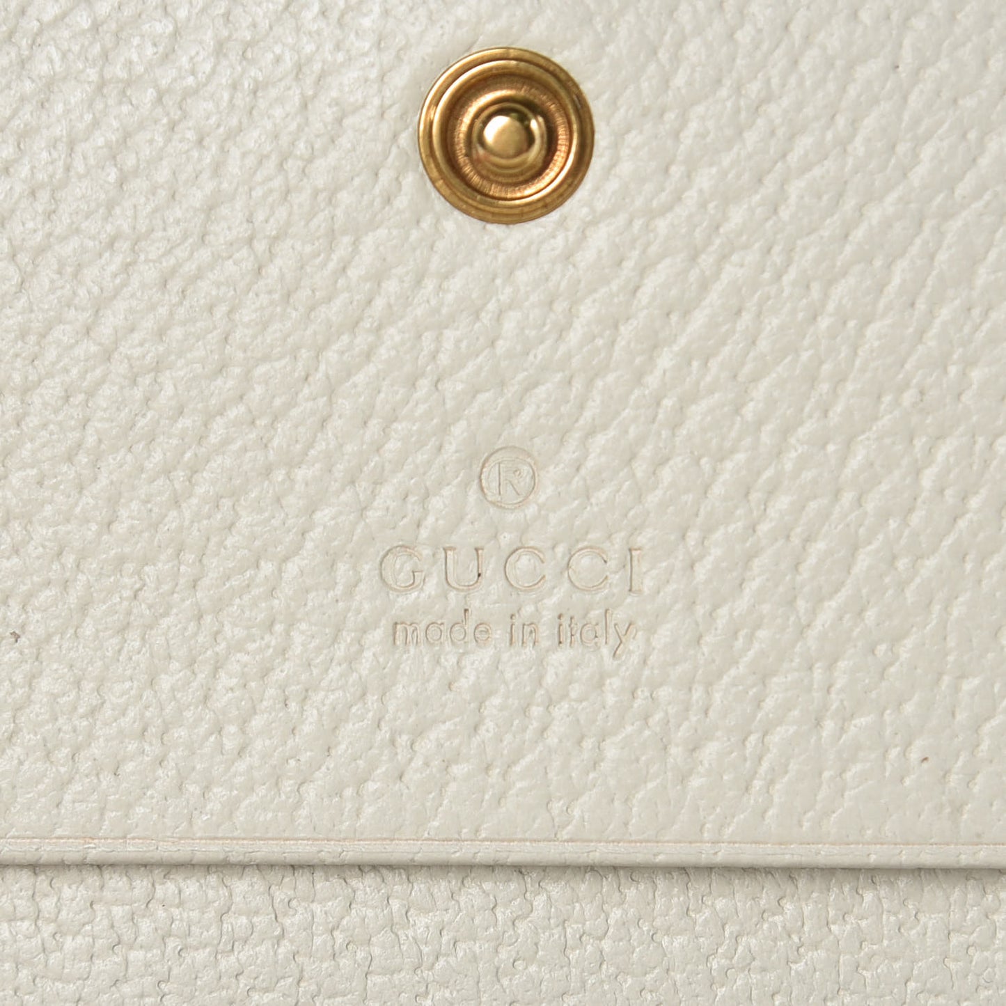 GG Supreme Monogram Web Queen Margaret Card Case Wallet Beige Mystic White