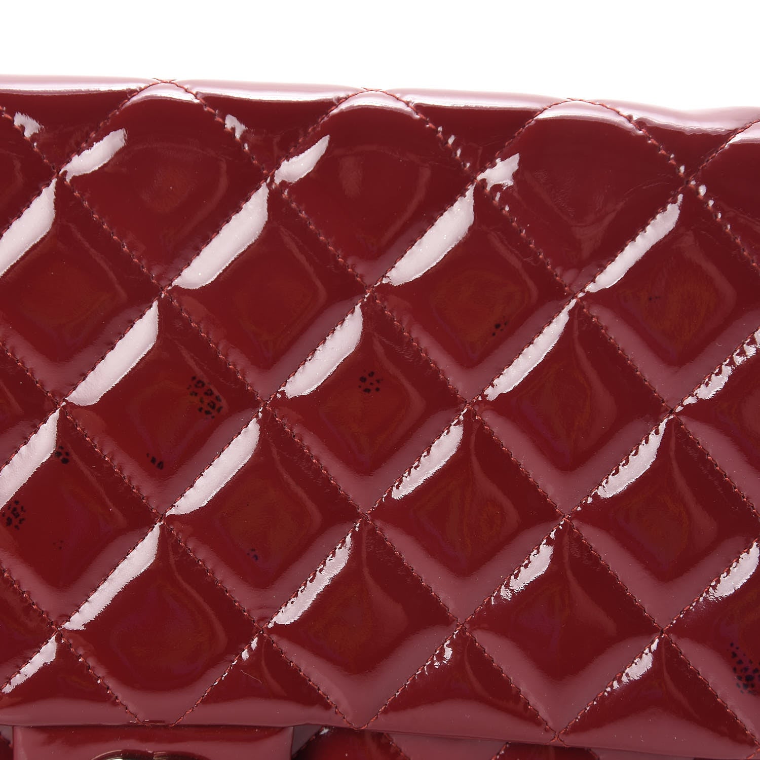 Chanel Patent Quilted Clutch With Chain Flap Red 8 of 18