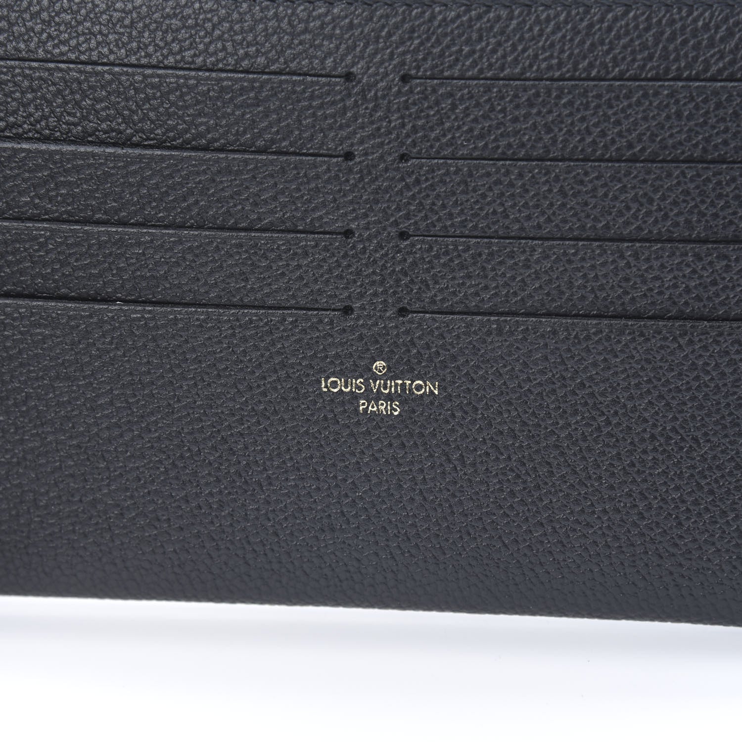 Louis Vuitton Calfskin Felicie Chain Wallet Card Holder Insert Black 6 of 7