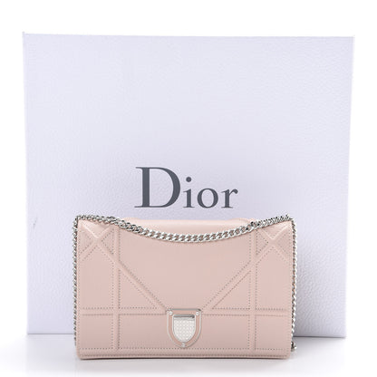 Christian Dior Grained Calfskin Diorama Wallet on Chain Pouch Rose Poudre 10 of 10