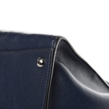 Prada Glace Calf Small Twin Pocket Tote Baltico 11 of 12