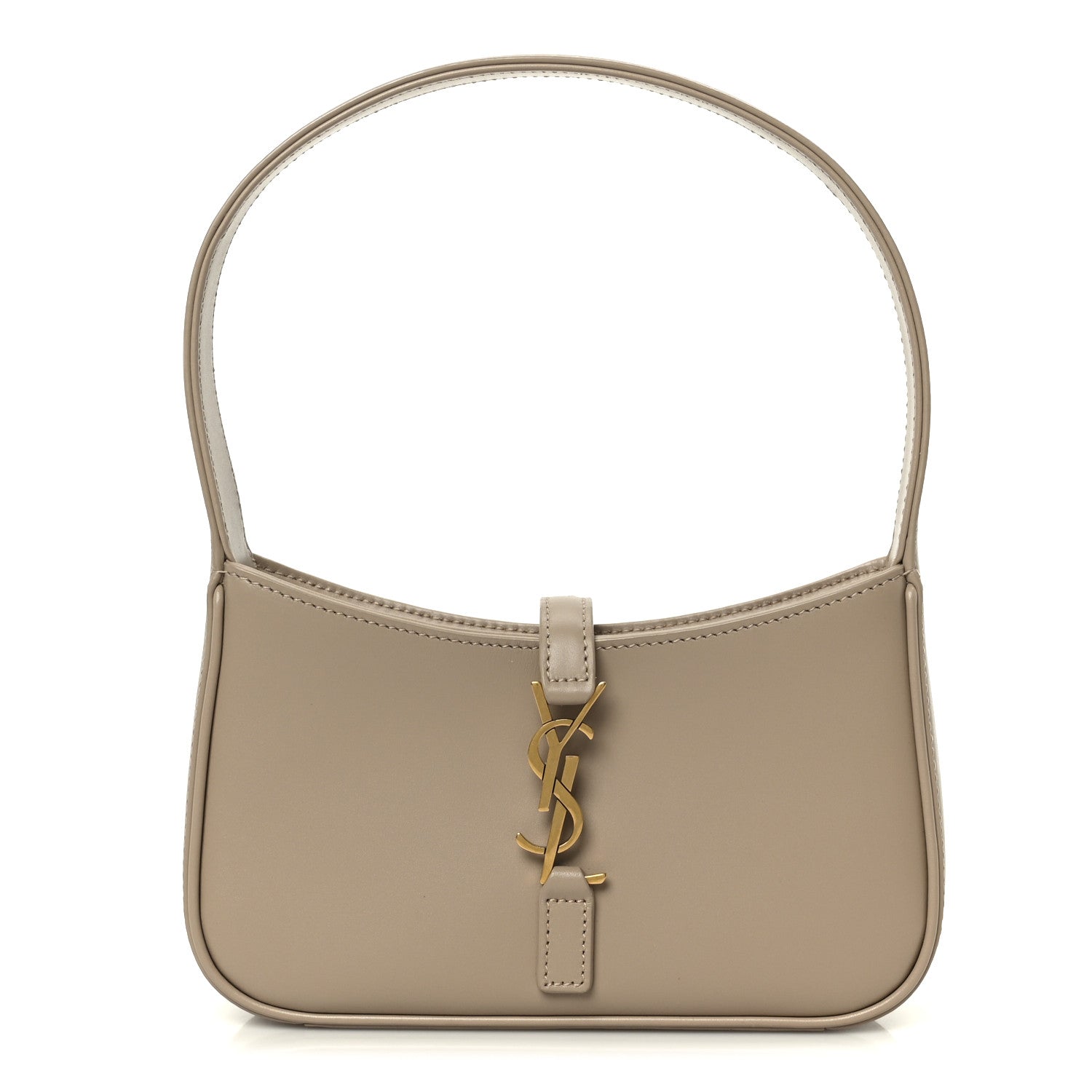 Saint Laurent Vegetable Le 5 A 7 Mini Hobo Dark Beige 1 of 10