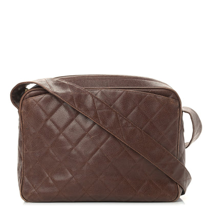 Chanel Caviar Quilted Camera Case Brown 1 of 25