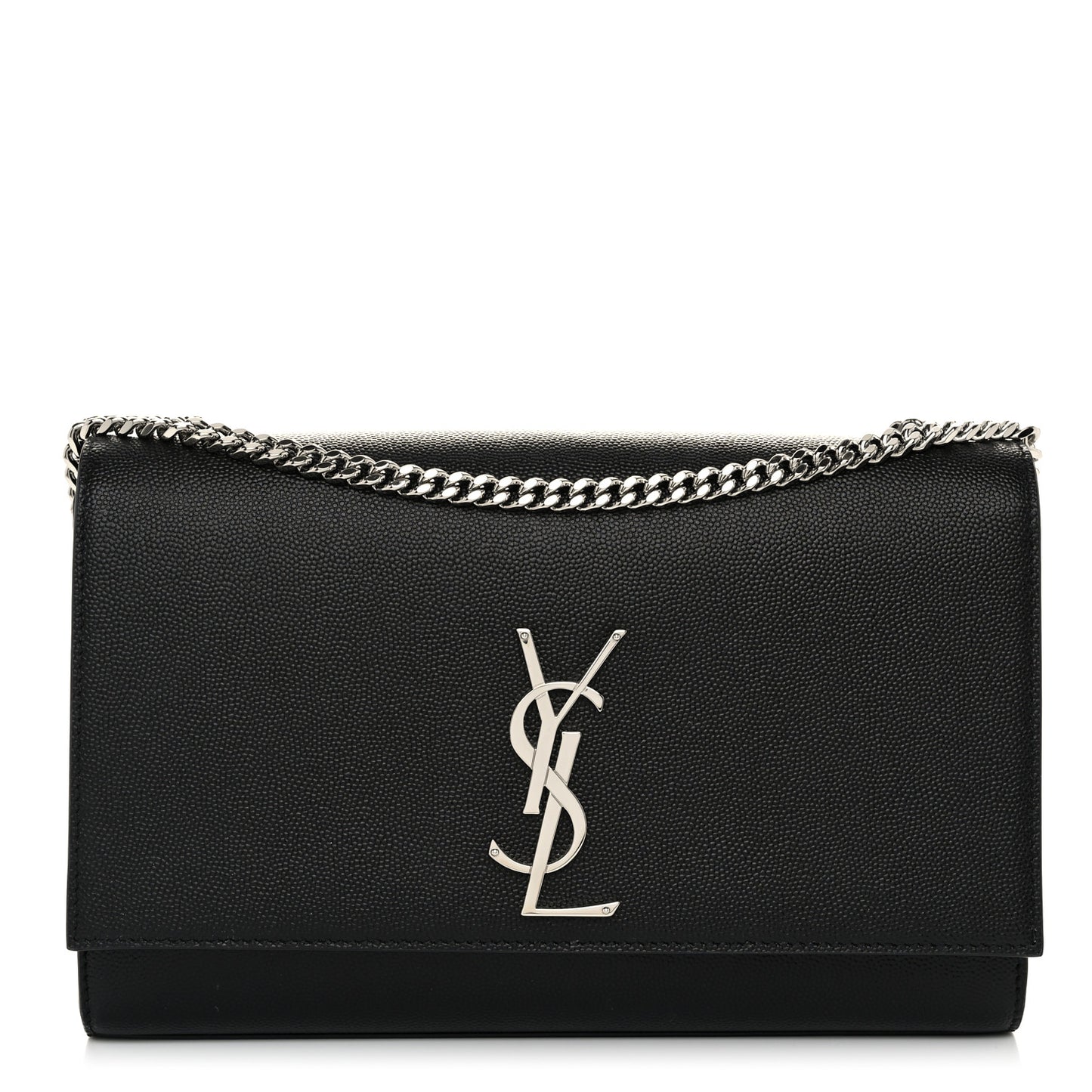 Grain De Poudre Medium Classic Monogram Kate Satchel Black