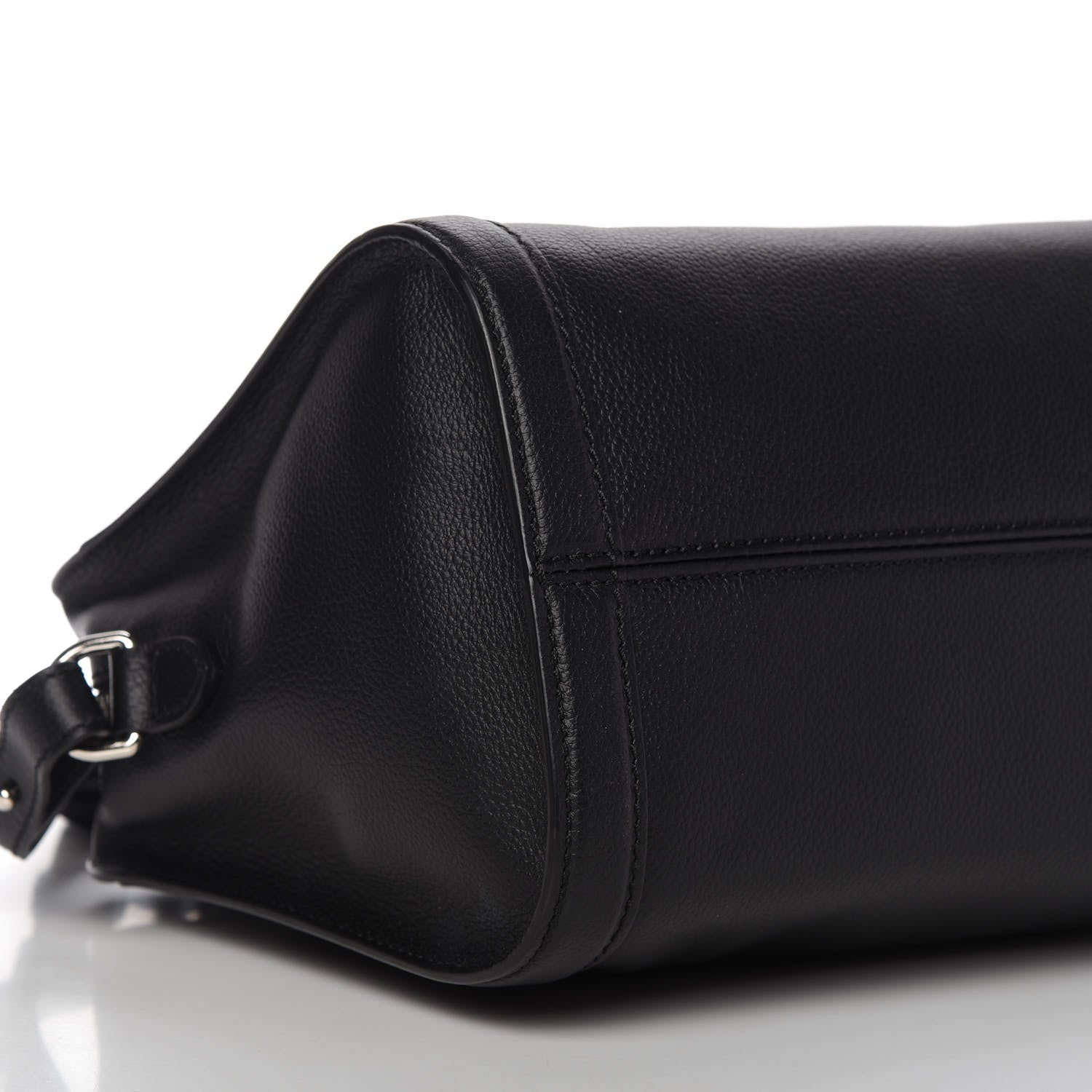Alexander McQueen Pebbled Calfskin Small Skull Padlock Zip Around Tote Black 6 of 10