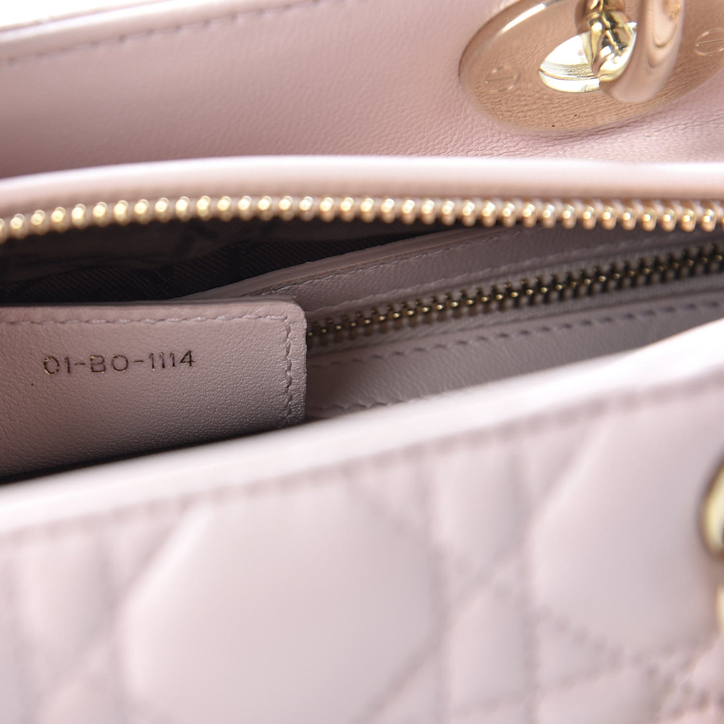Lambskin Cannage Medium Lady Dior Light Pink