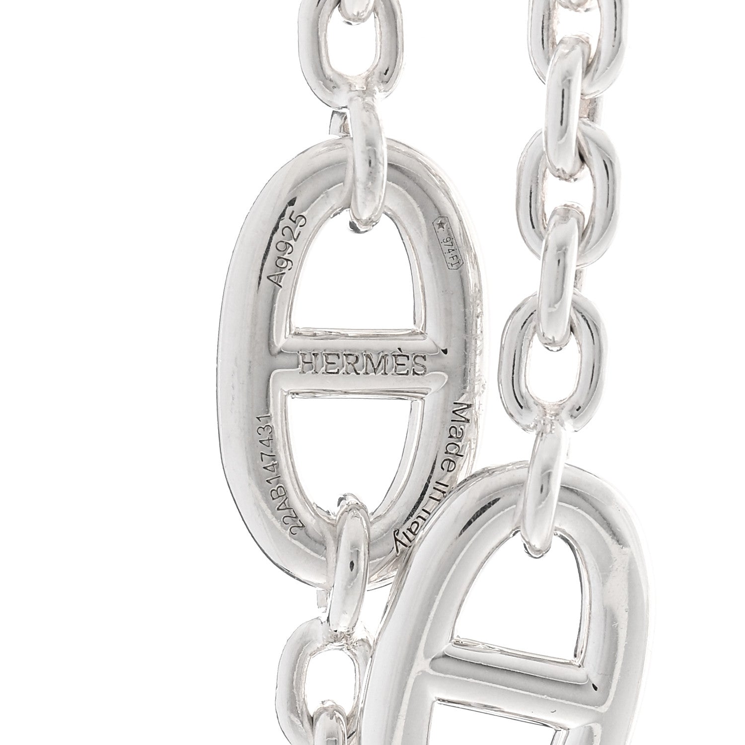 Hermes Sterling Silver Farandole Necklace 120 5 of 5
