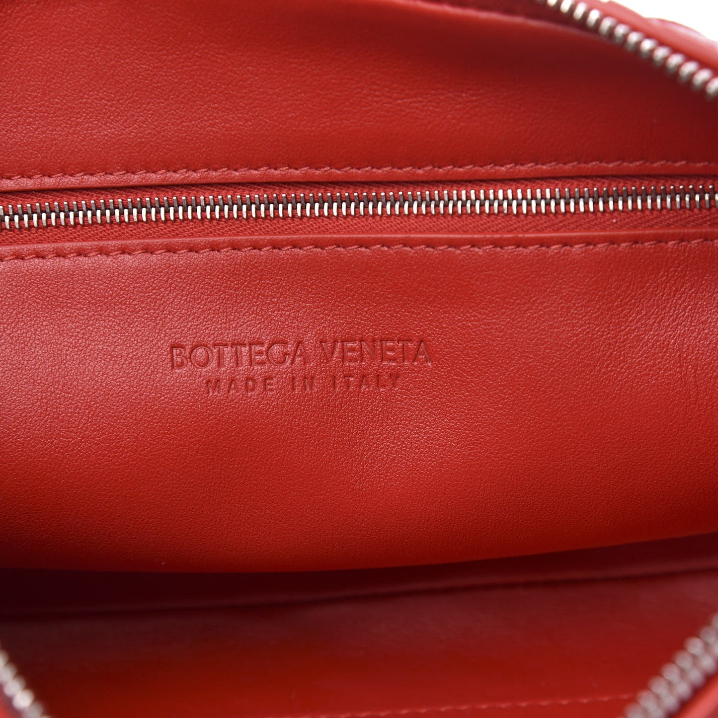 Nappa Intrecciato Crossbody Bright Red