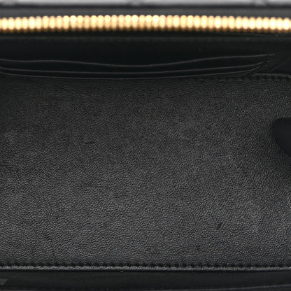 Chanel Lambskin Enamel Quilted Small Coco Hearts Vanity Case With Chain Black 5 of 11