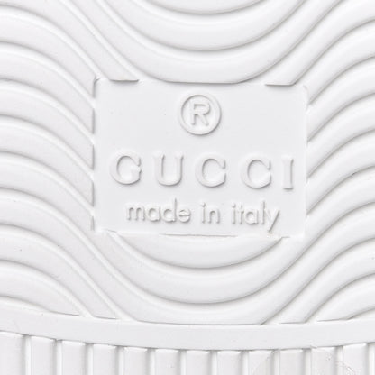 Gucci Calfskin Ayers Crystal Web Womens New Ace Pineapple Sneakers 37 White 7 of 9