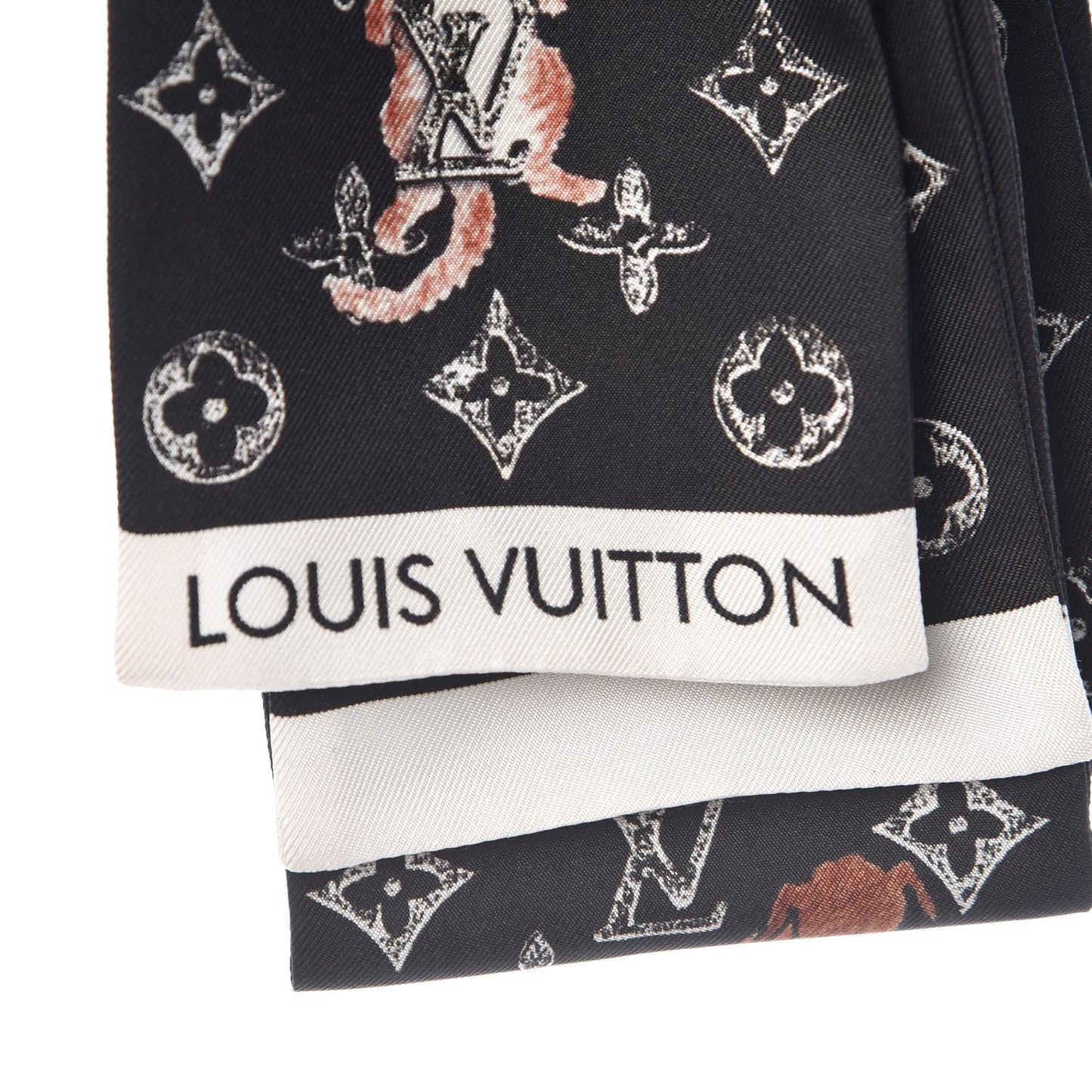 Silk Catogram Classic Bandeau Black