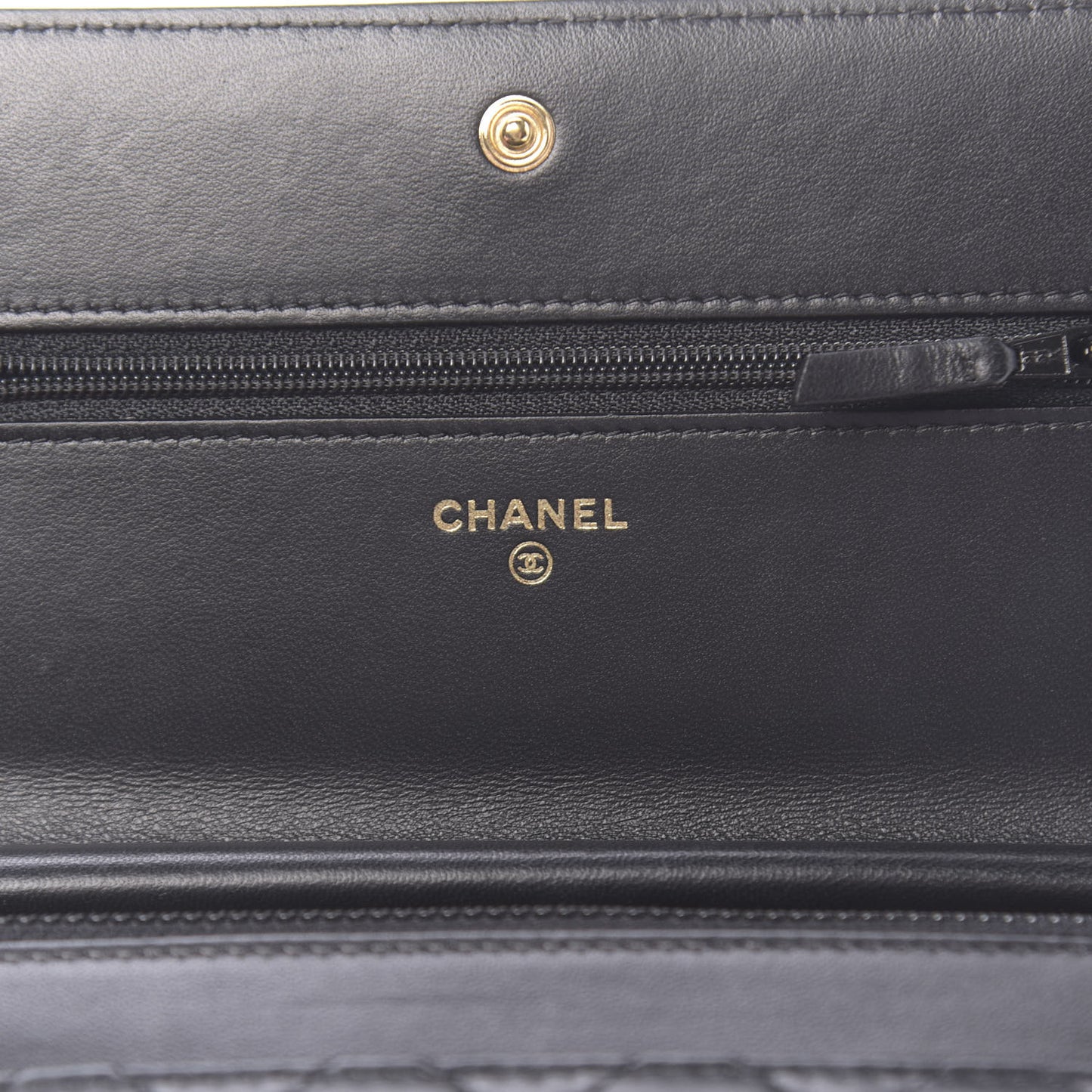 Lambskin Quilted Boy Wallet On Chain WOC Navy Blue
