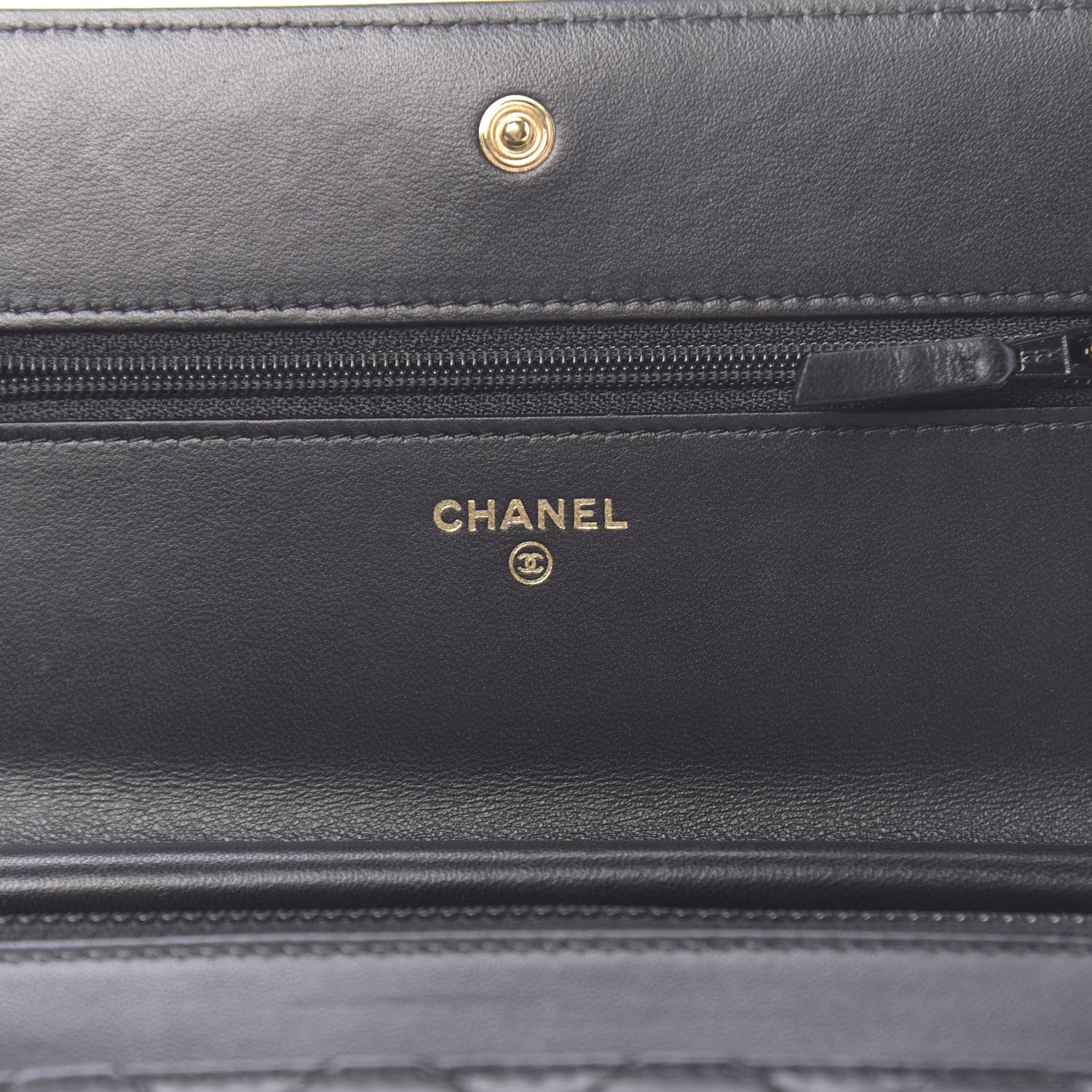Chanel Lambskin Quilted Boy Wallet On Chain WOC Navy Blue 6 of 12