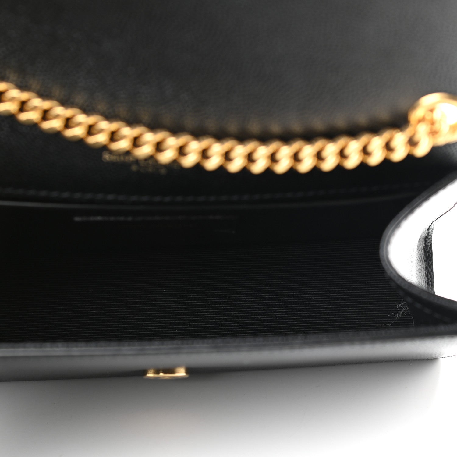 Saint Laurent Grain De Poudre Small Classic Monogram Kate Tassel Satchel Black 5 of 9