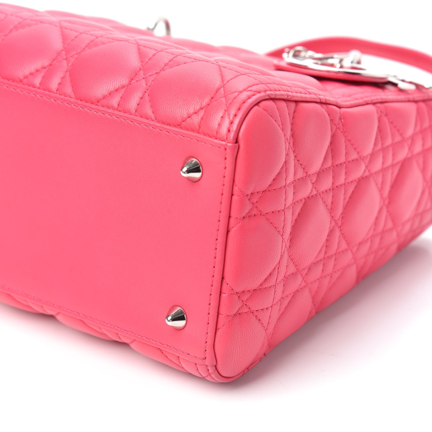 Christian Dior Lambskin Cannage Medium Lady Dior Pink 9 of 11