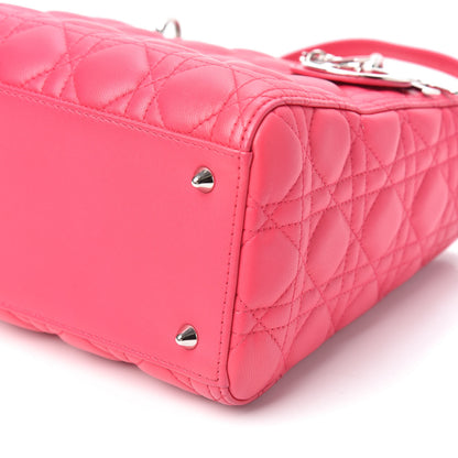 Christian Dior Lambskin Cannage Medium Lady Dior Pink 9 of 11