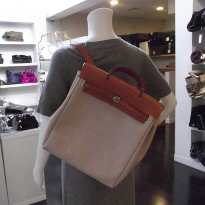 Hermes Toile HERBAG Oatmeal 2 of 11