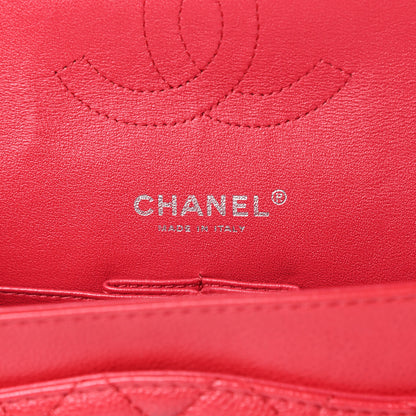 Chanel Washed Caviar Quilted Medium Double Flap Red 6 of 13