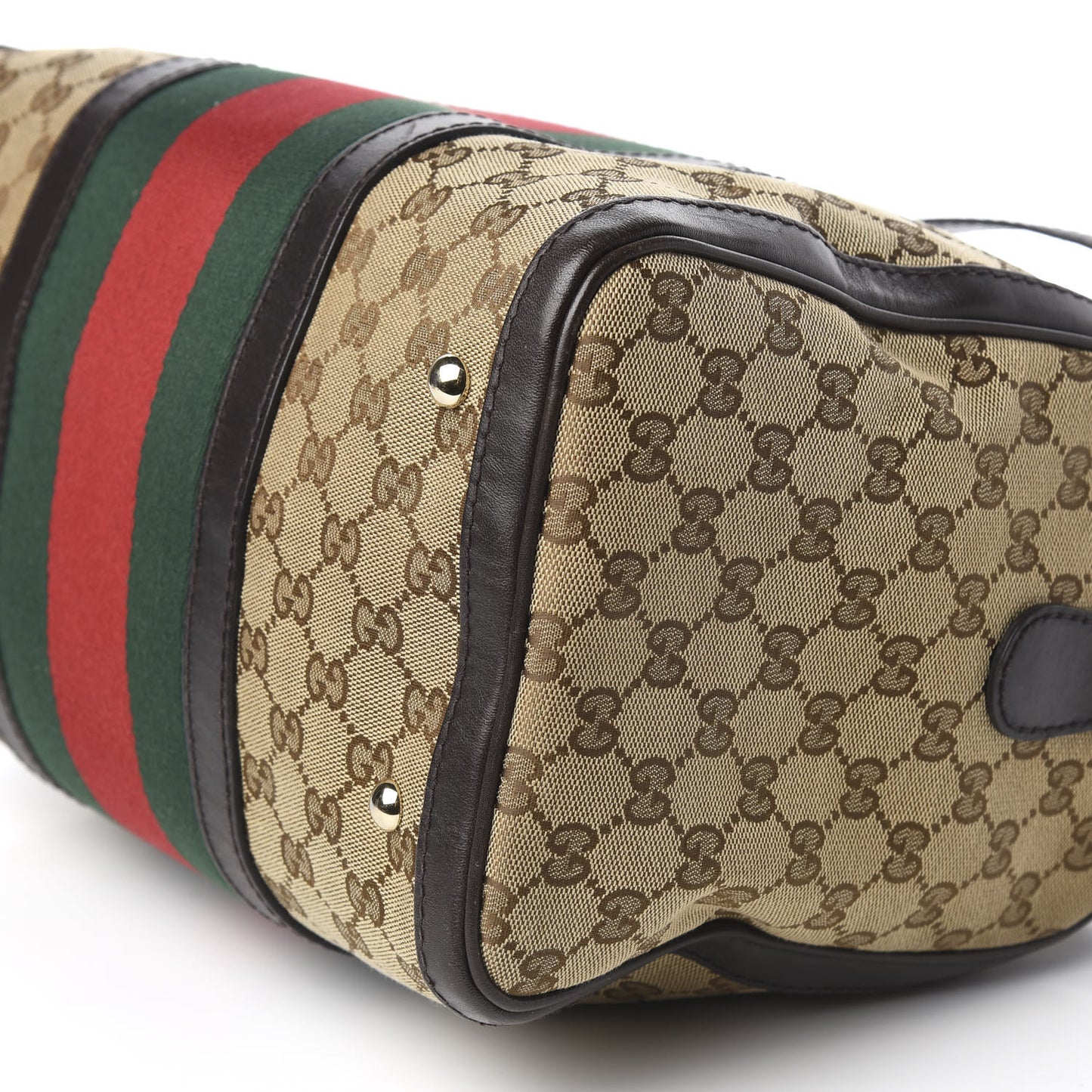 Monogram Vintage Web Medium Boston Dark Brown