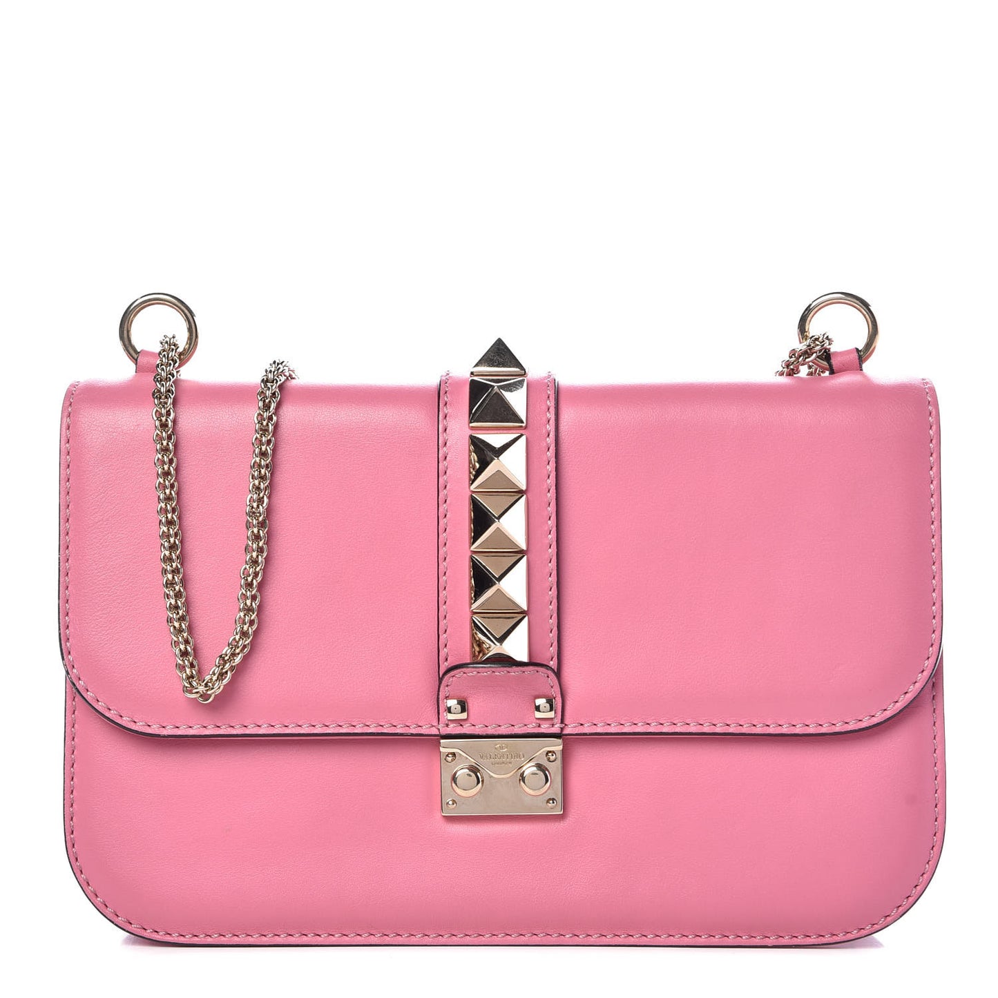 Vitello Medium Glam Lock Rockstud Flap Ninphea