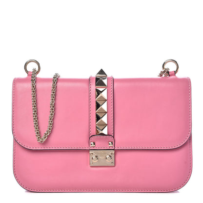 Valentino Garavani Vitello Medium Glam Lock Rockstud Flap Ninphea 1 of 9