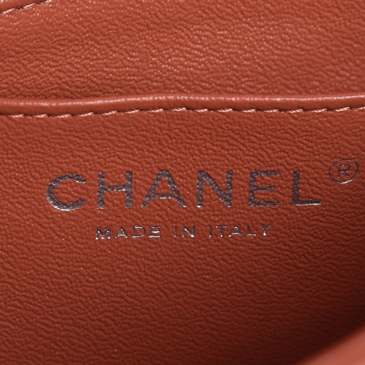 Chanel Lambskin Quilted Mini Rectangular Flap Orange 6 of 7