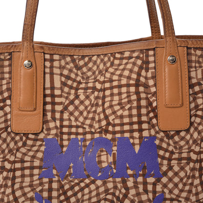 MCM Visetos Medium Liz Reversible Shopper Tote Cognac 19 of 28