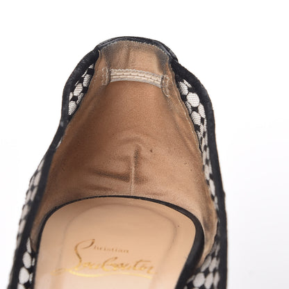 Christian Louboutin Fishnet Kid Suede Resille Follies 100 Pumps 39 Natural Black 13 of 13