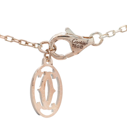 Cartier 18K Pink Gold Diamond Pink Sapphire Cartier D'Amour Station Necklace 4 of 4