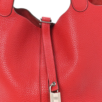Hermes Taurillon Clemence Picotin Lock 22 MM Rouge Casaque 8 of 10