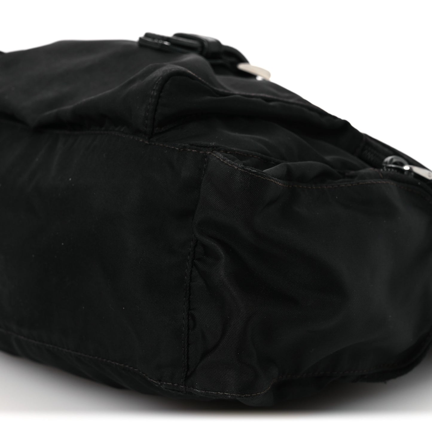Tessuto Nylon Saffiano Small Vela Messenger Black