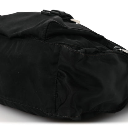Prada Tessuto Nylon Saffiano Small Vela Messenger Black 10 of 16