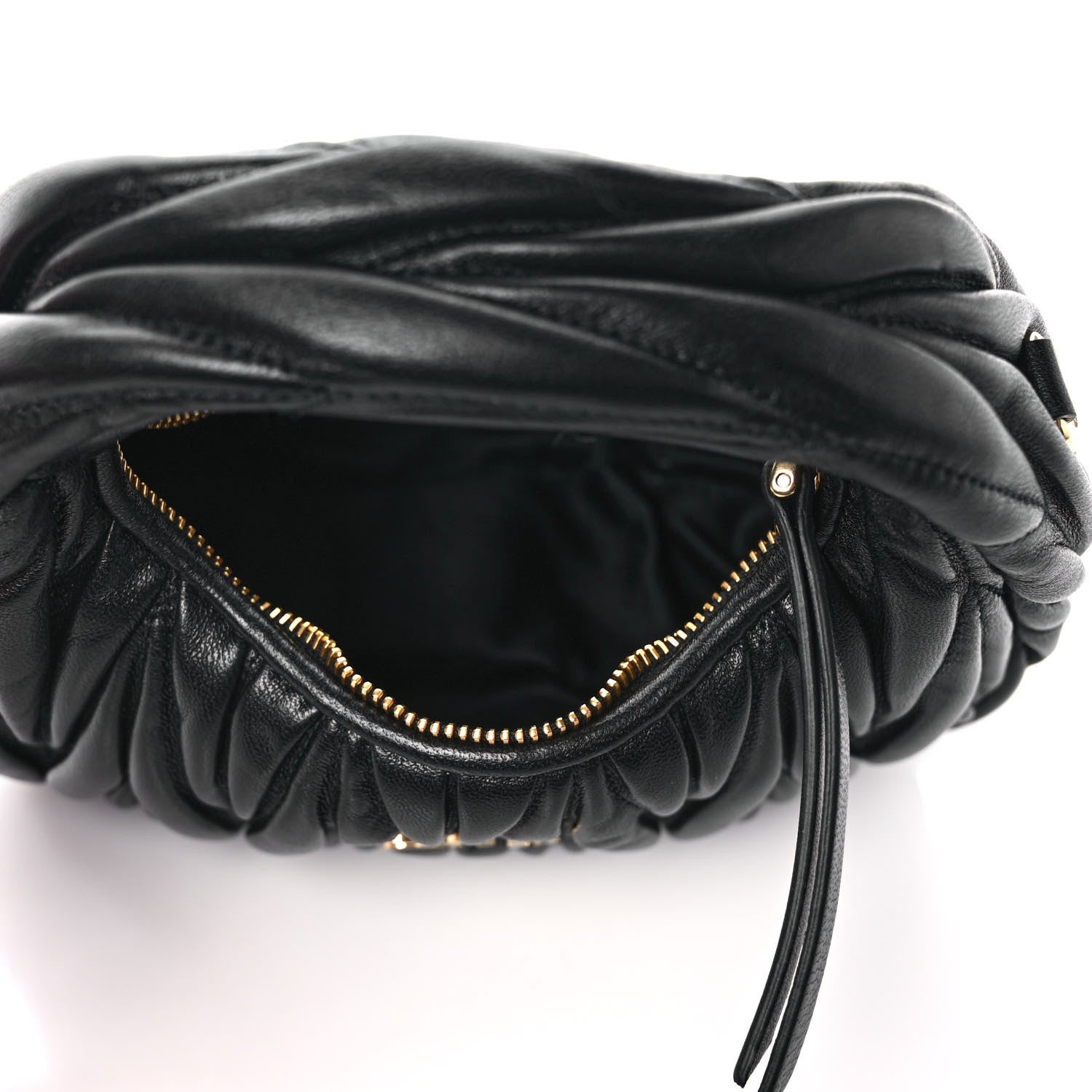 Miu Miu Nappa Matelasse Mini Wander Hobo Black 5 of 8