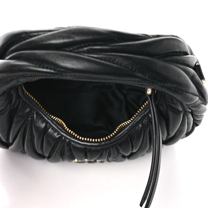 Miu Miu Nappa Matelasse Mini Wander Hobo Black 5 of 8