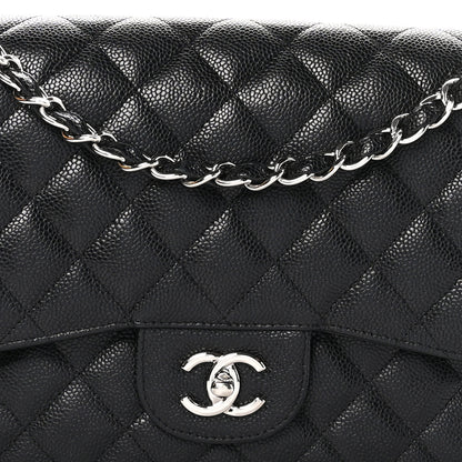 Chanel Caviar Quilted Jumbo Double Flap Black 8 of 13