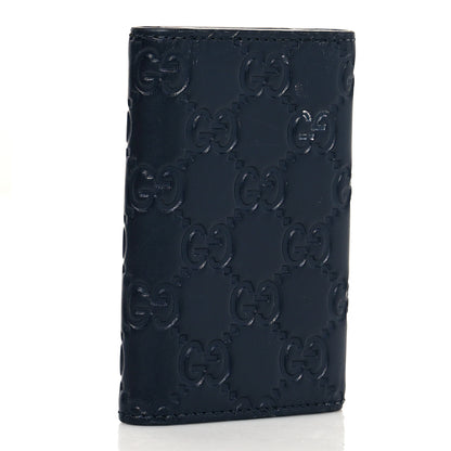 Gucci Guccissima Signature Dorian 6 Key Holder Case Blue 3 of 10