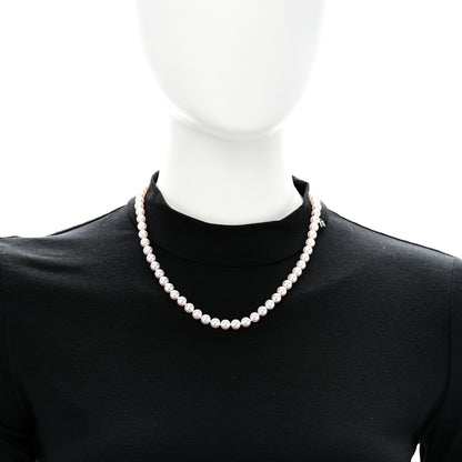 Mikimoto 18K White Gold Akoya Cultured Pearl 6-7mm Strand Necklace 18" 2 of 5