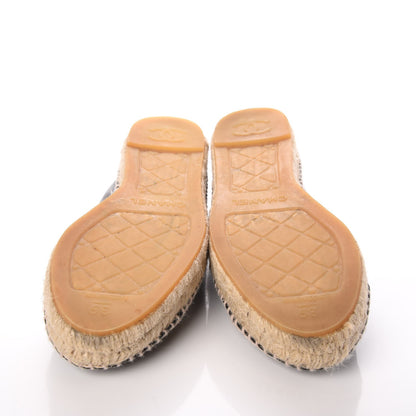 Chanel Lambskin CC Espadrilles 39 Black 5 of 14