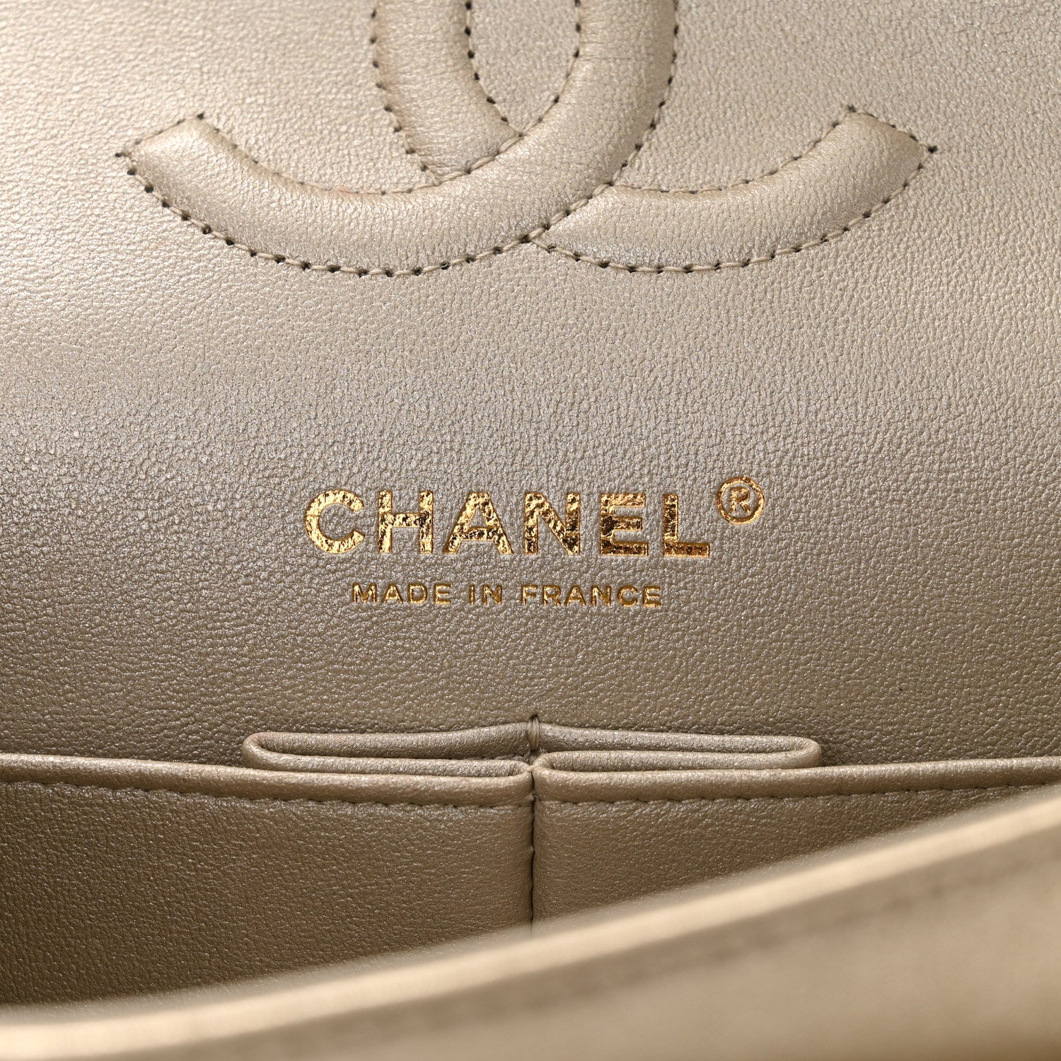 Chanel Metallic Lambskin Quilted Medium Double Flap Gold 6 of 11