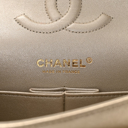 Chanel Metallic Lambskin Quilted Medium Double Flap Gold 6 of 11